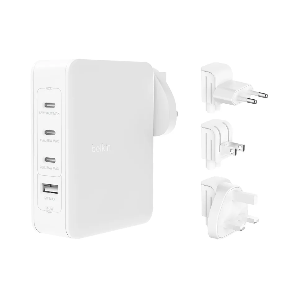 belkin-140w-gan-caricabatterie-da-parete-a-4-porte-3x-usb-c-pd-3-1-usb-a-con-spi image 1