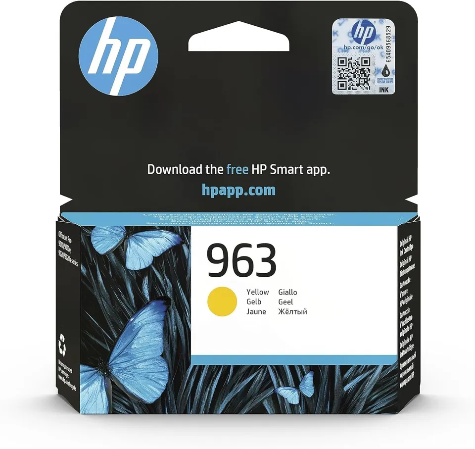 hp-963-giallo-3ja25ae-cartuccia-inchiostro-originale-da-700-pagine-per-stampanti image 1