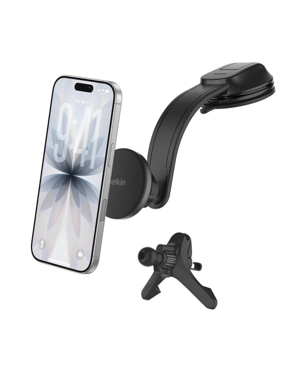 belkin-caricabatterie-da-auto-wireless-qi2-15w-con-supporto-magnetico-per-bocche image 1