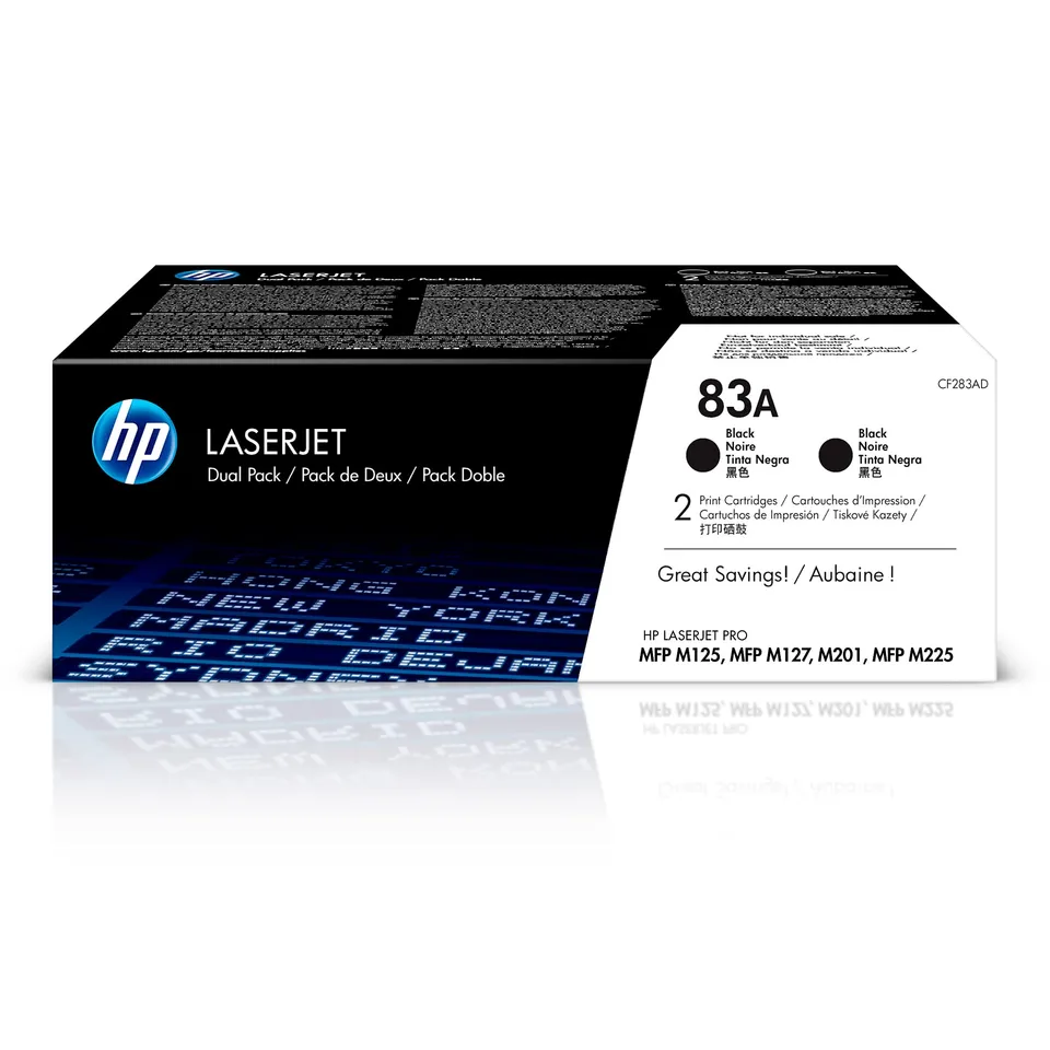 hp-83a-cf283ad-nero-multipack-da-2-cartucce-toner-originali-da-1500-pagine-per-h image 1