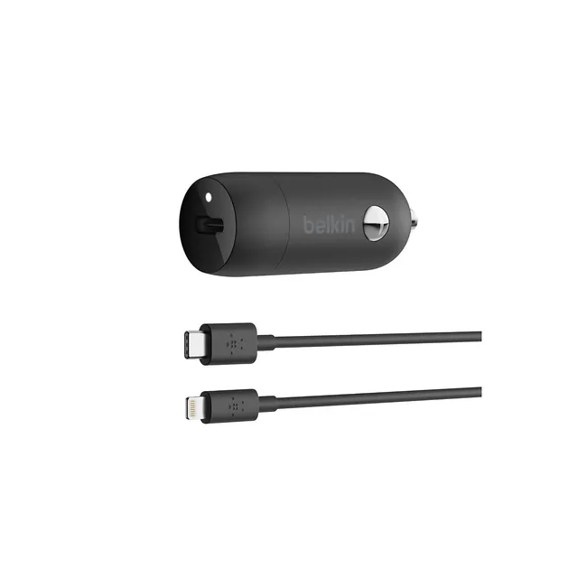 belkin-boostcharge-caricabatteria-da-auto-rapido-usb-c-20-w-con-cavo-usb-c-a-lig image 1