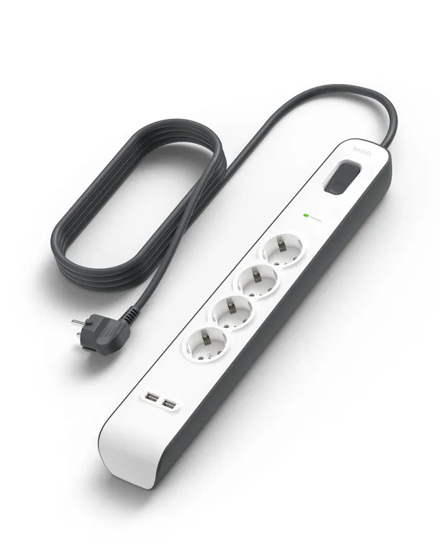belkin-ciabatta-multipresa-con-4-prese-surge-protector-525-joule-e-2-porte-usb-a image 1