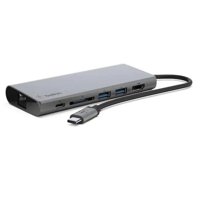 belkin-hub-multimediale-usb-c-con-cavo-integrato-hdmi-4k-gigabit-ethernet-2-usb- image 1