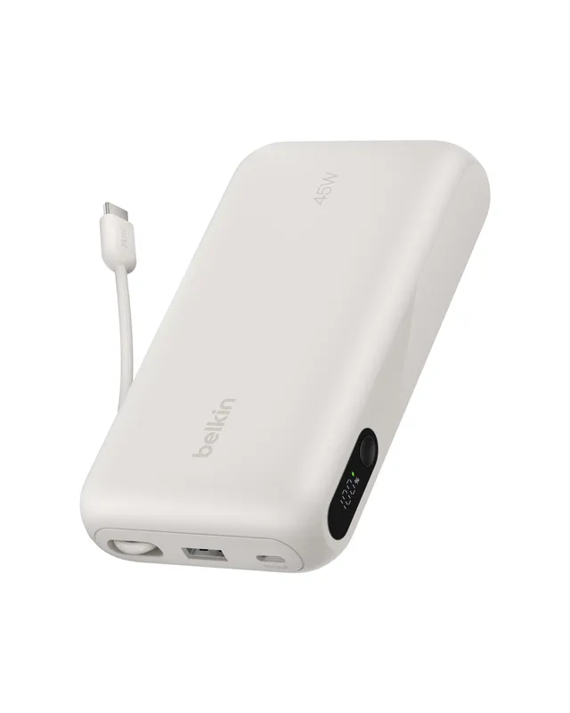 belkin-ultracharge-20-000-mah-power-bank-45w-pd-con-cavo-usb-c-integrato-e-displ image 1