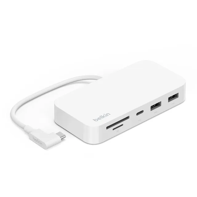 belkin-inc011btwh-hub-usb-c-6-in-1-per-imac-24-docking-con-ethernet-gigabit-sd-m image 1