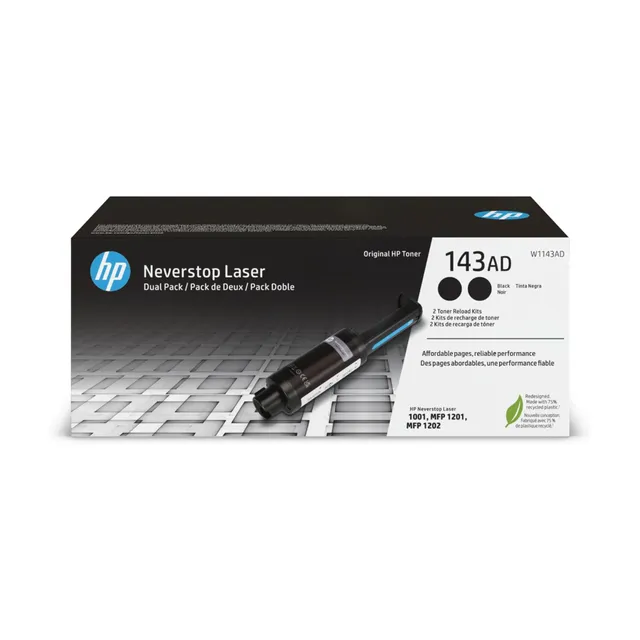 hp-143ad-w1143ad-multipack-2-cartucce-toner-originali-nero-2500-pagine-compatibi image 1