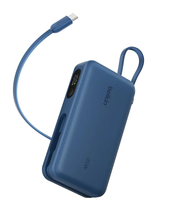 belkin-ultracharge-10-000-mah-power-bank-45w-pd-con-cavo-usb-c-integrato-e-displ image 1