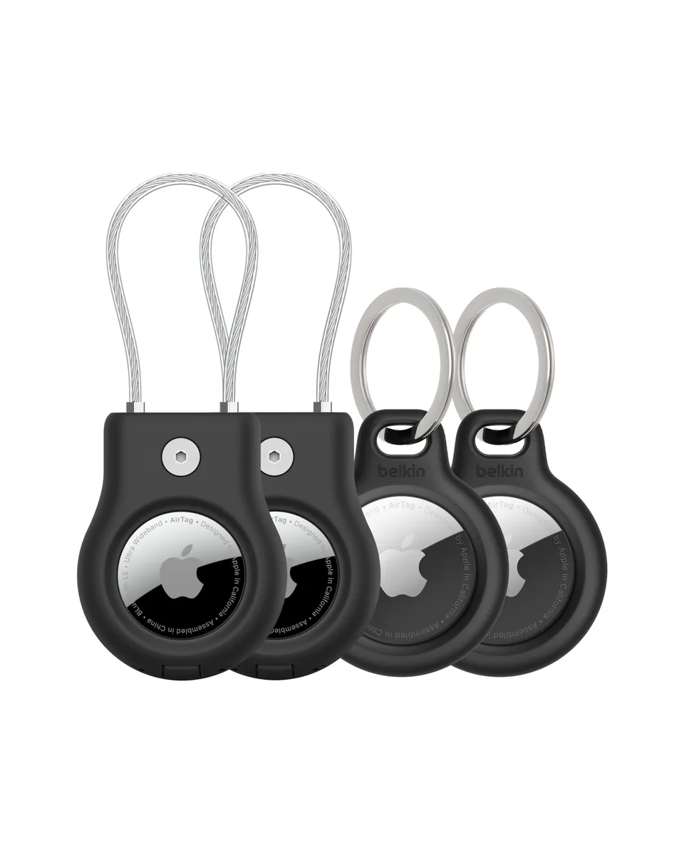 belkin-secure-holder-con-portachiavi-cavo-metallico-per-apple-airtag-custodia-an image 1