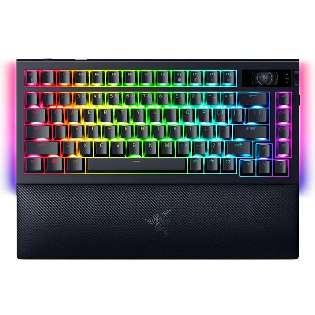 razer-blackwidow-v4-pro-75-tastiera-gaming-wireless-hot-swap-con-display-oled-ra image 1