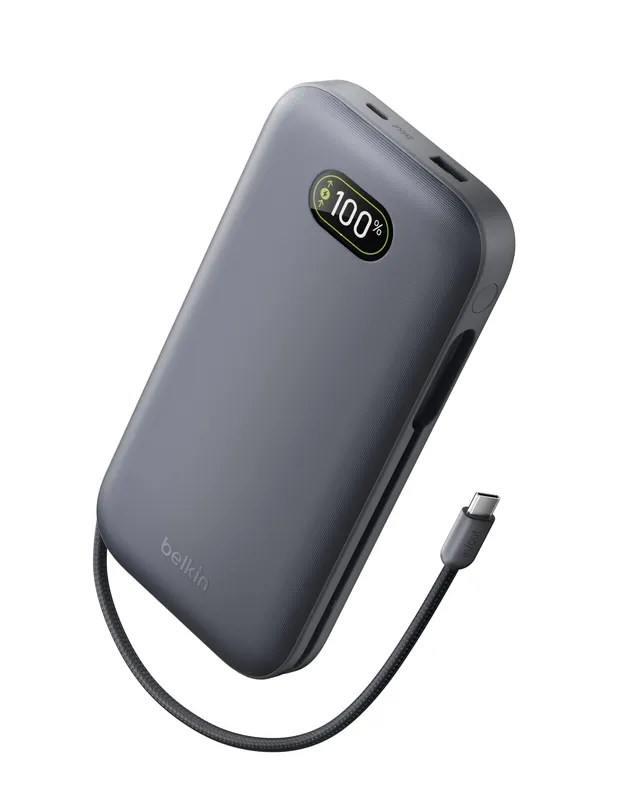 belkin-ultracharge-pro-power-bank-27000-mah-caricatore-portatile-con-cavo-usb-c- image 1