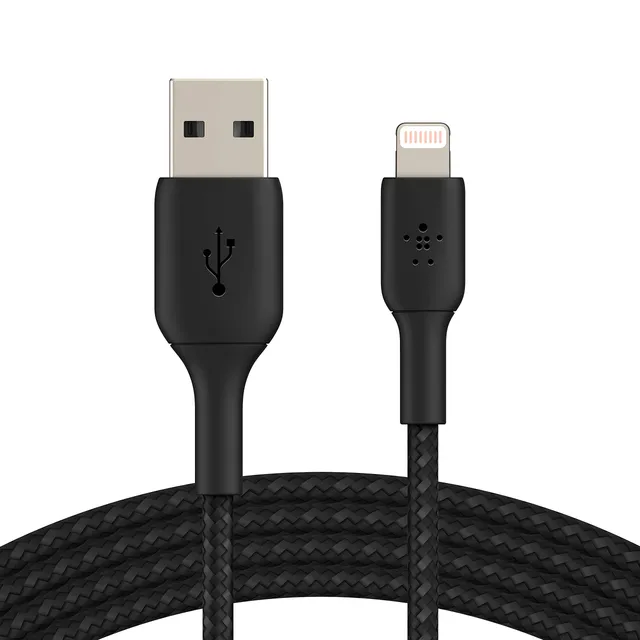 belkin-boostcharge-cavo-usb-a-a-lightning-intrecciato-in-nylon-3-m-certificato-m image 1