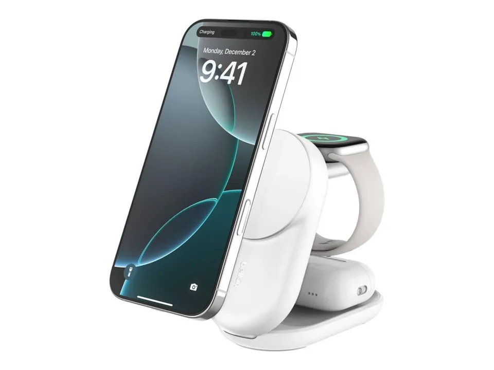 belkin-ultracharge-qi2-stazione-di-ricarica-wireless-magnetica-3-in-1-25-w-piegh image 1