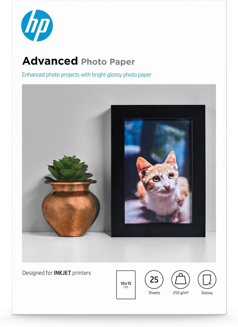 hp-advanced-q8691a-carta-fotografica-lucida-10x15-cm-250-g-m-confezione-da-25-fo image 1
