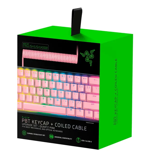razer-pbt-keycap-coiled-cable-upgrade-set-quartz-pink-layout-nordico image 1