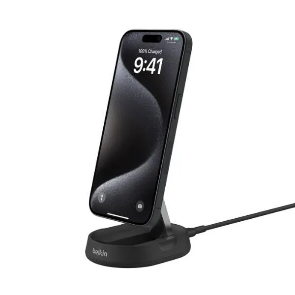belkin-boostcharge-pro-15w-caricatore-wireless-magnetico-qi2-convertibile-compat image 1