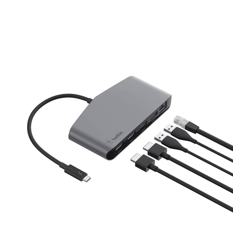 belkin-thunderbolt-3-mini-dock-con-cavo-integrato-hub-2x-hdmi-4k-60hz-usb-a-giga image 1