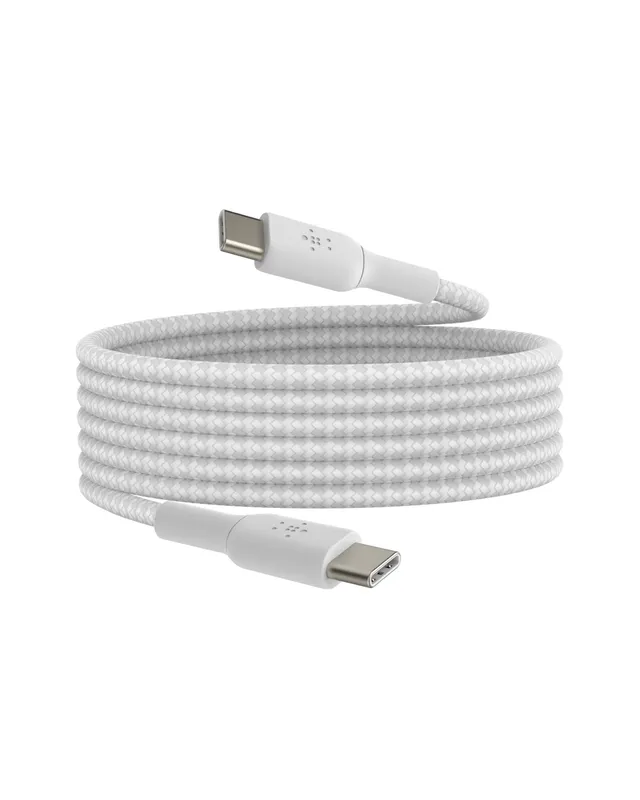 belkin-boostcharge-cavo-intrecciato-usb-c-usb-c-2-m-bianco-60-w-usb-3-0-per-ipho image 1