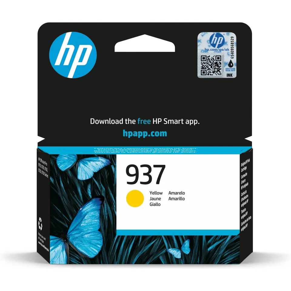 hp-937-giallo-4s6w4ne-cartuccia-inchiostro-originale-da-800-pagine-con-testina-s image 1