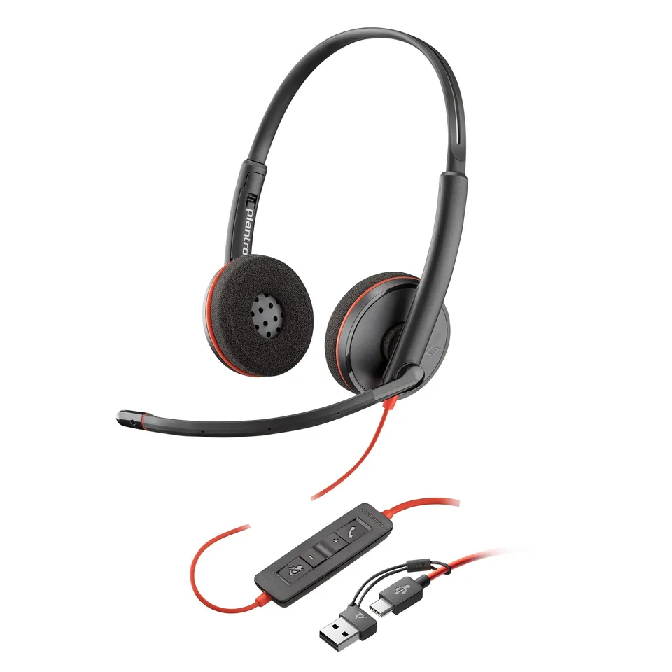 poly-blackwire-3220-cuffie-cablate-usb-a-usb-c-3-5-mm-con-microfono-a-riduzione- image 1