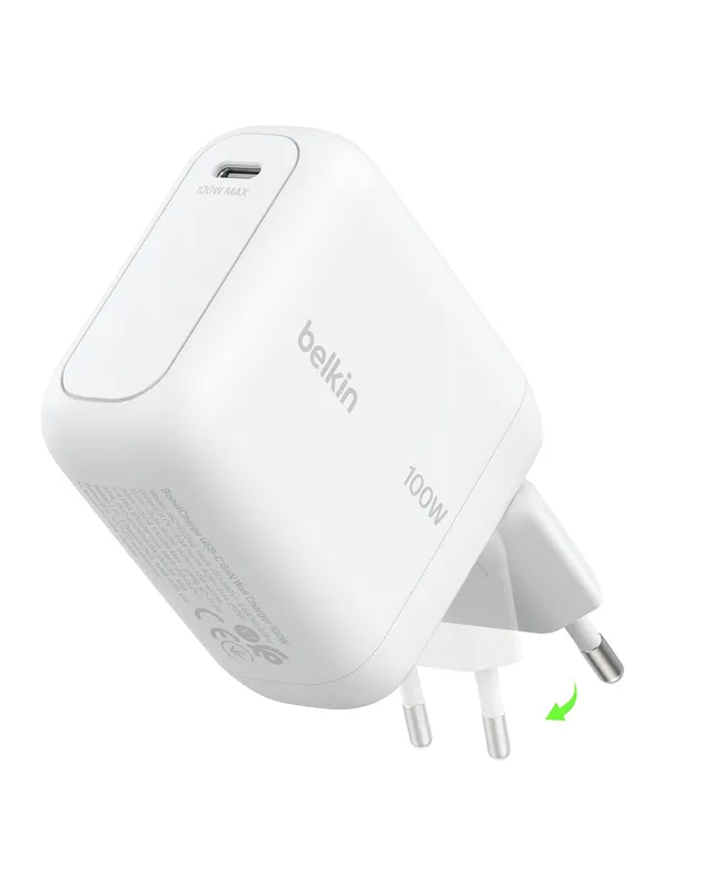 belkin-boostcharge-caricatore-usb-c-gan-100w-compatto-con-spina-pieghevole-per-i image 1