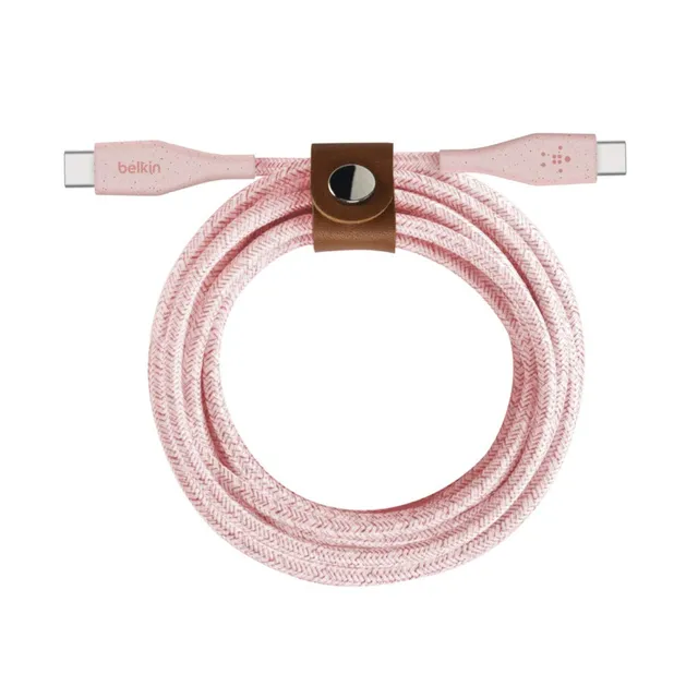 belkin-boost-charge-cavo-usb-c-a-usb-c-intrecciato-in-nylon-con-cinturino-in-pel image 1