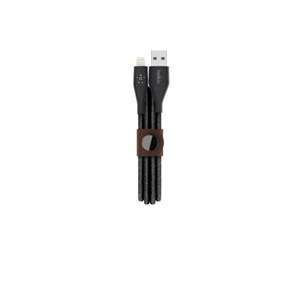belkin-duratek-plus-cavo-lightning-a-usb-a-con-cinturino-in-pelle-3-m-nero image 2