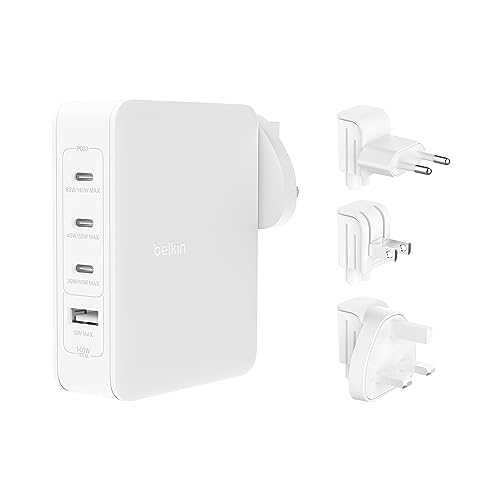 belkin-140w-gan-caricabatterie-da-parete-a-4-porte-3x-usb-c-pd-3-1-usb-a-con-spi image 2