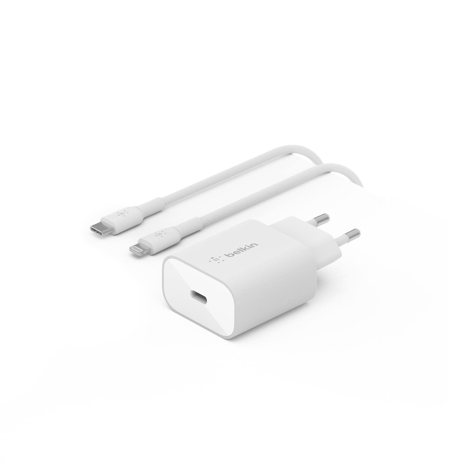 belkin-25w-power-delivery-caricatore-usb-c-pd-3-0-pps-con-cavo-usb-c-lightning-r image 1