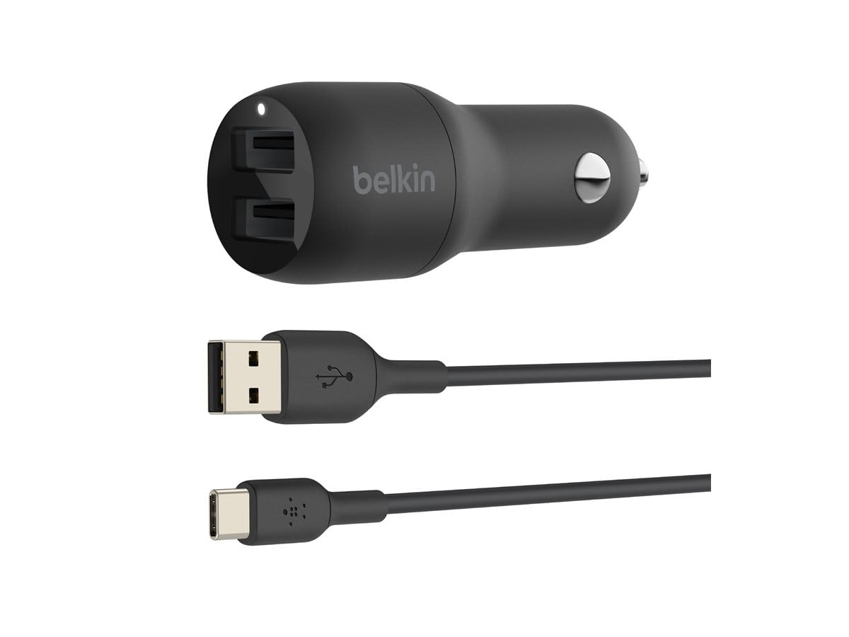belkin-boostcharge-caricabatterie-da-auto-usb-a-duplo-24w-2-porte-con-cavo-micro image 7