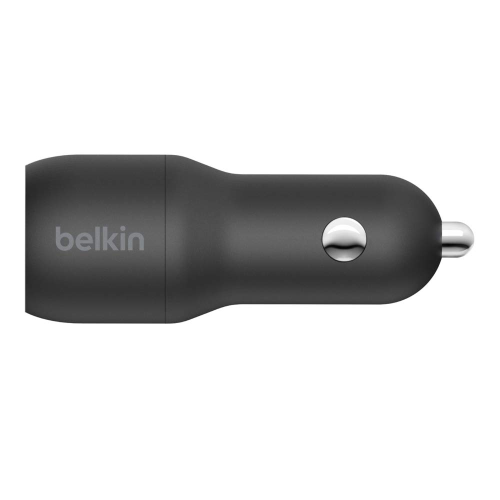 belkin-boostcharge-caricabatterie-da-auto-usb-a-duplo-24w-2-porte-con-cavo-micro image 2