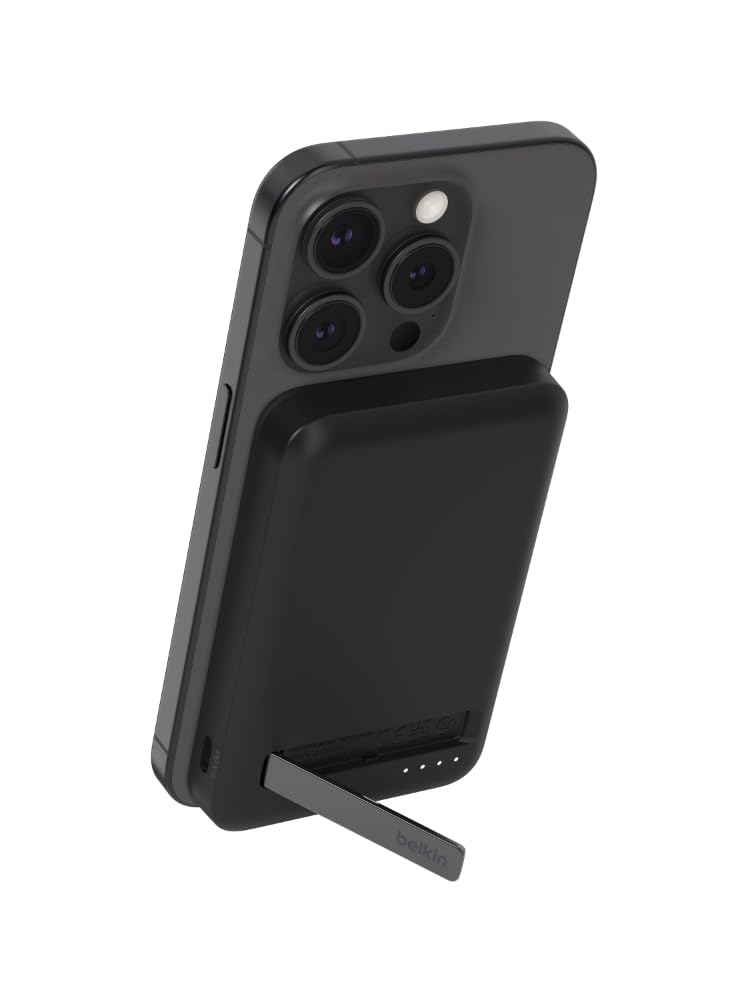 belkin-boostcharge-pro-power-bank-magnetica-5000-mah-qi2-15w-con-supporto-integr image 1