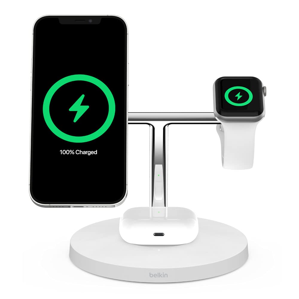 belkin-boostcharge-pro-caricabatteria-wireless-3-in-1-con-magsafe-15w-per-iphone image 7