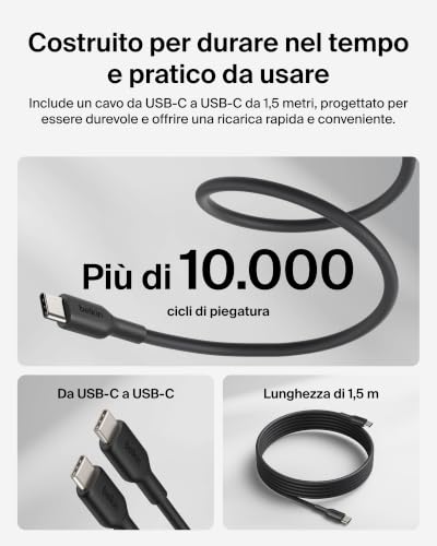 belkin-boostcharge-caricatore-usb-c-gan-100w-compatto-con-spina-pieghevole-e-cav image 4
