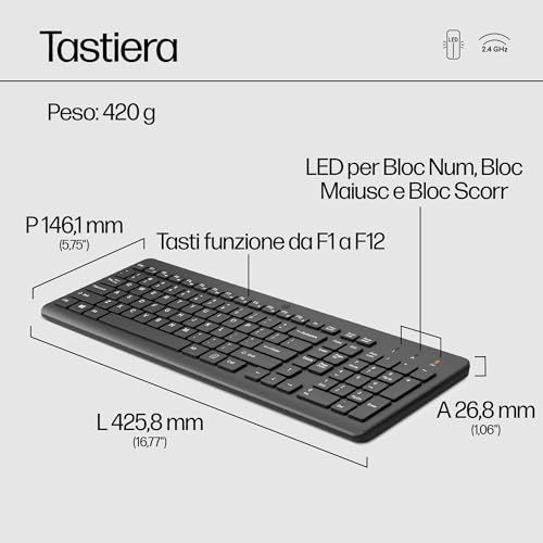hp-330-combo-tastiera-e-mouse-wireless-2-4-ghz-plug-and-play-usb-a-12-scorciatoi image 8