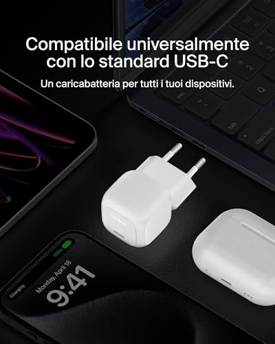 belkin-boostcharge-20w-caricatore-usb-c-cubico-ricarica-rapida-per-iphone-17-air image 8
