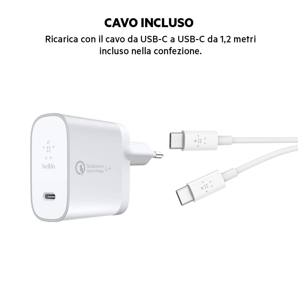 belkin-f7u074vf04-slv-boost-charge-caricatore-da-casa-27w-quick-charge-4-con-cav image 3