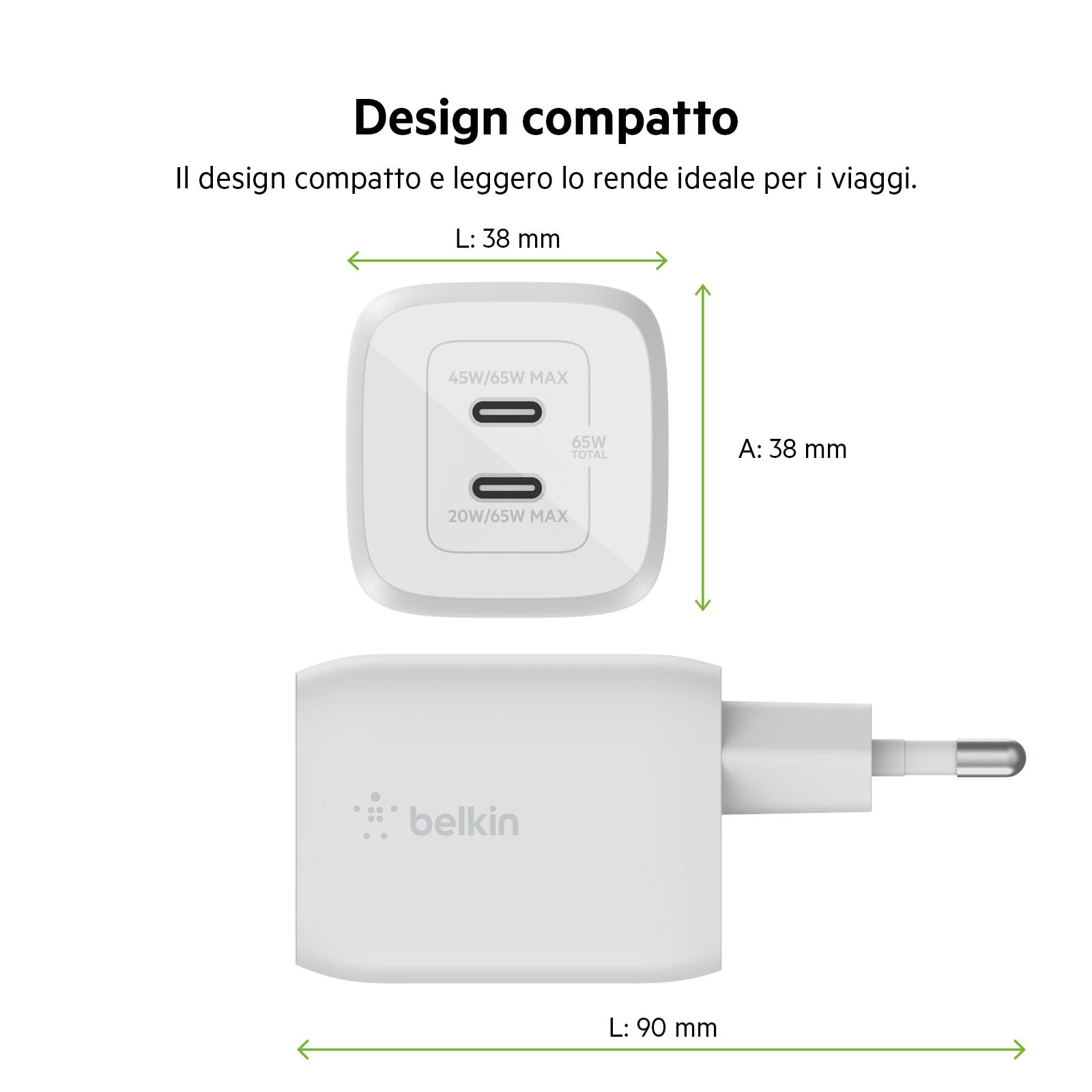 belkin-doppio-caricabatterie-da-parete-usb-c-65-w-gan-ricarica-rapida-pd-3-0-con image 5