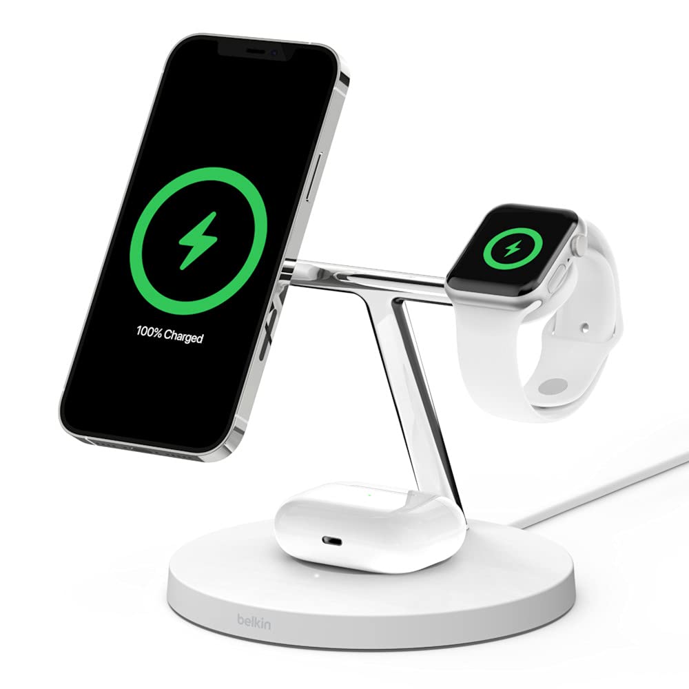 belkin-boostcharge-pro-caricabatteria-wireless-3-in-1-con-magsafe-15w-per-iphone image 2