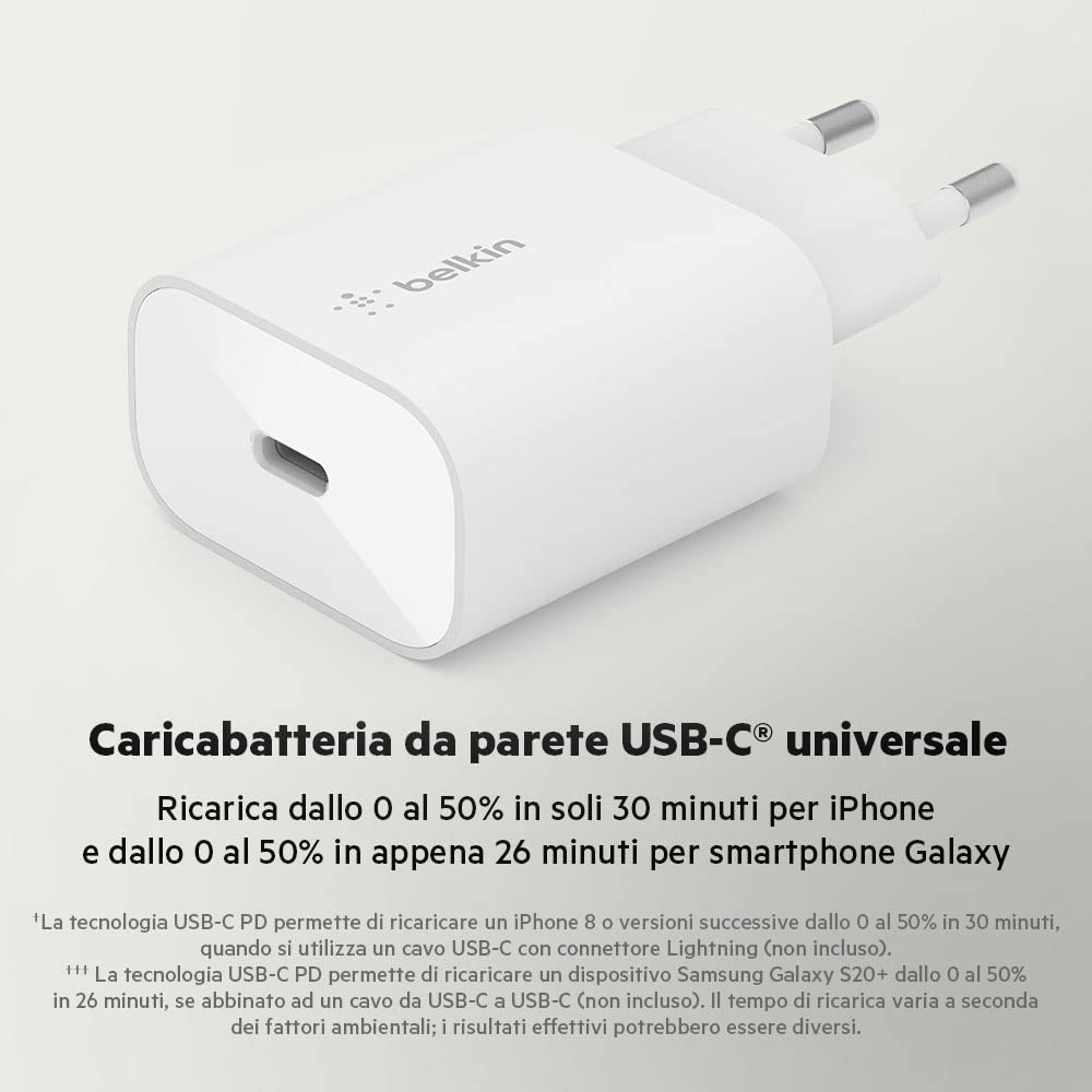 belkin-boostcharge-caricabatterie-da-parete-25w-usb-c-con-pps-power-delivery-ric image 2