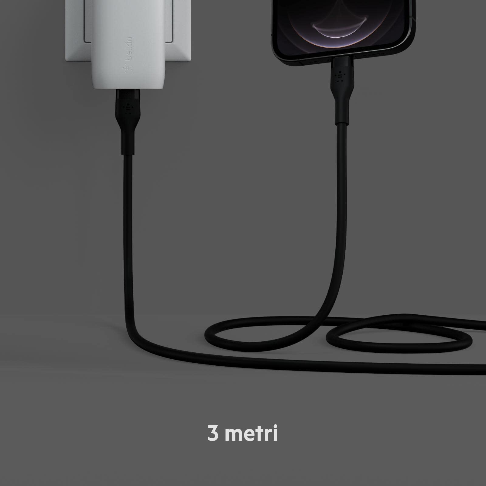 belkin-boostcharge-flex-cavo-usb-c-a-lightning-in-silicone-da-3-m-mfi-ricarica-r image 6