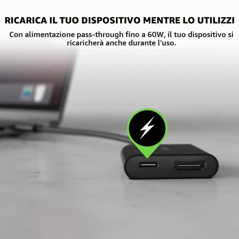 belkin-usb-c-a-hdmi-ricarica-adattatore-hdmi-4k-uhd-con-passthrough-alimentazion image 3