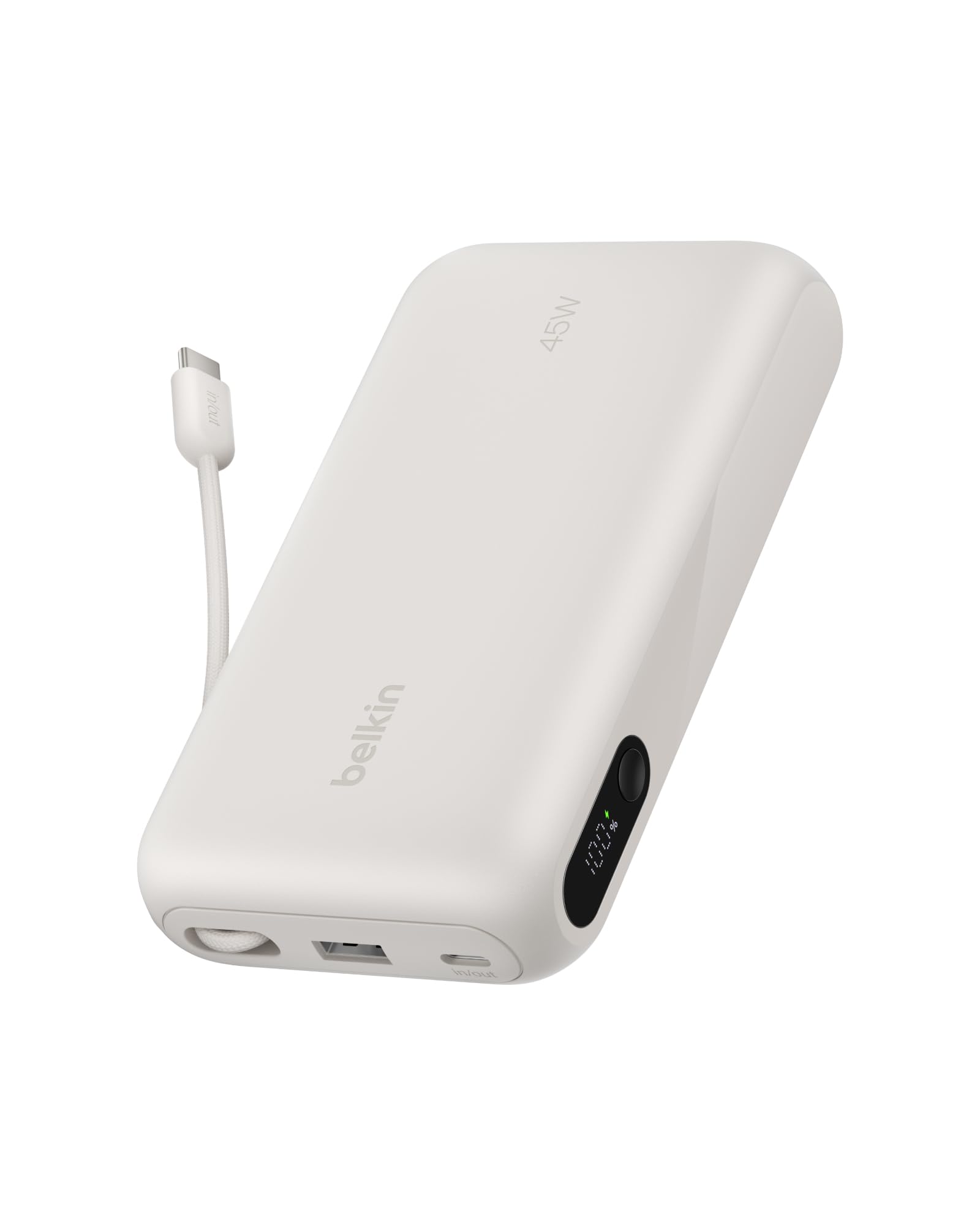 belkin-ultracharge-20-000-mah-power-bank-45w-pd-con-cavo-usb-c-integrato-e-displ image 1