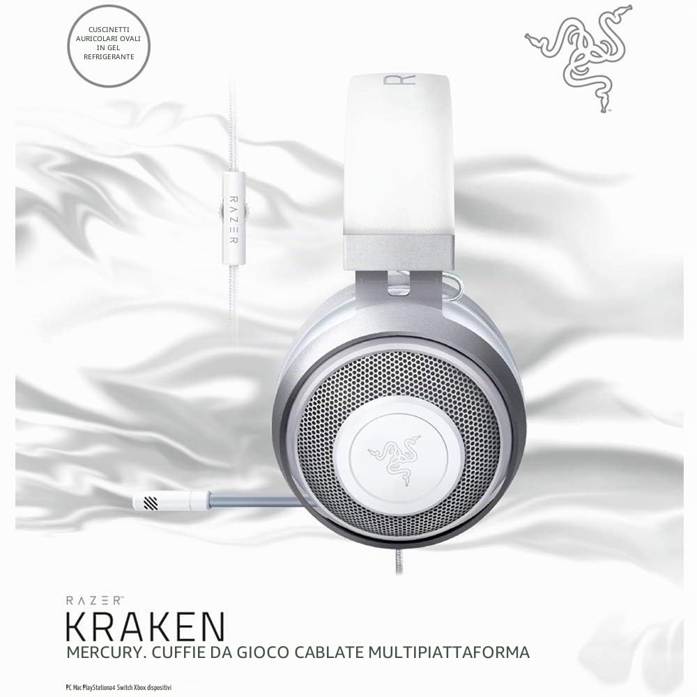 razer-kraken-x-mercury-cuffie-gaming-cablate-audio-surround-7-1-microfono-cardio image 5