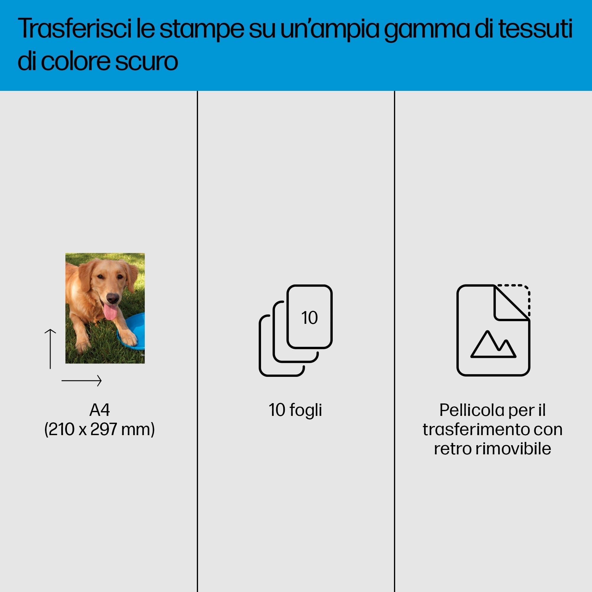 hp-iron-on-transfers-per-tessuti-scuri-8l1u7a-fogli-trasferimento-a-caldo-a4-con image 2