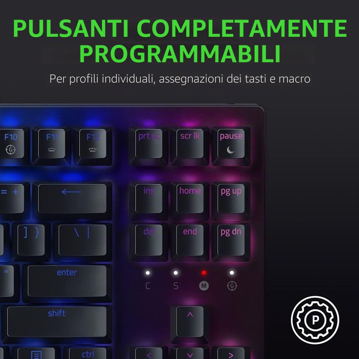 razer-blackwidow-v3-pro-tastiera-da-gaming-wireless-meccanica-con-switch-verdi-t image 3