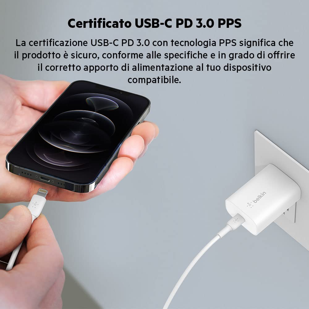 belkin-boostcharge-caricabatterie-da-parete-25w-usb-c-con-pps-power-delivery-ric image 3