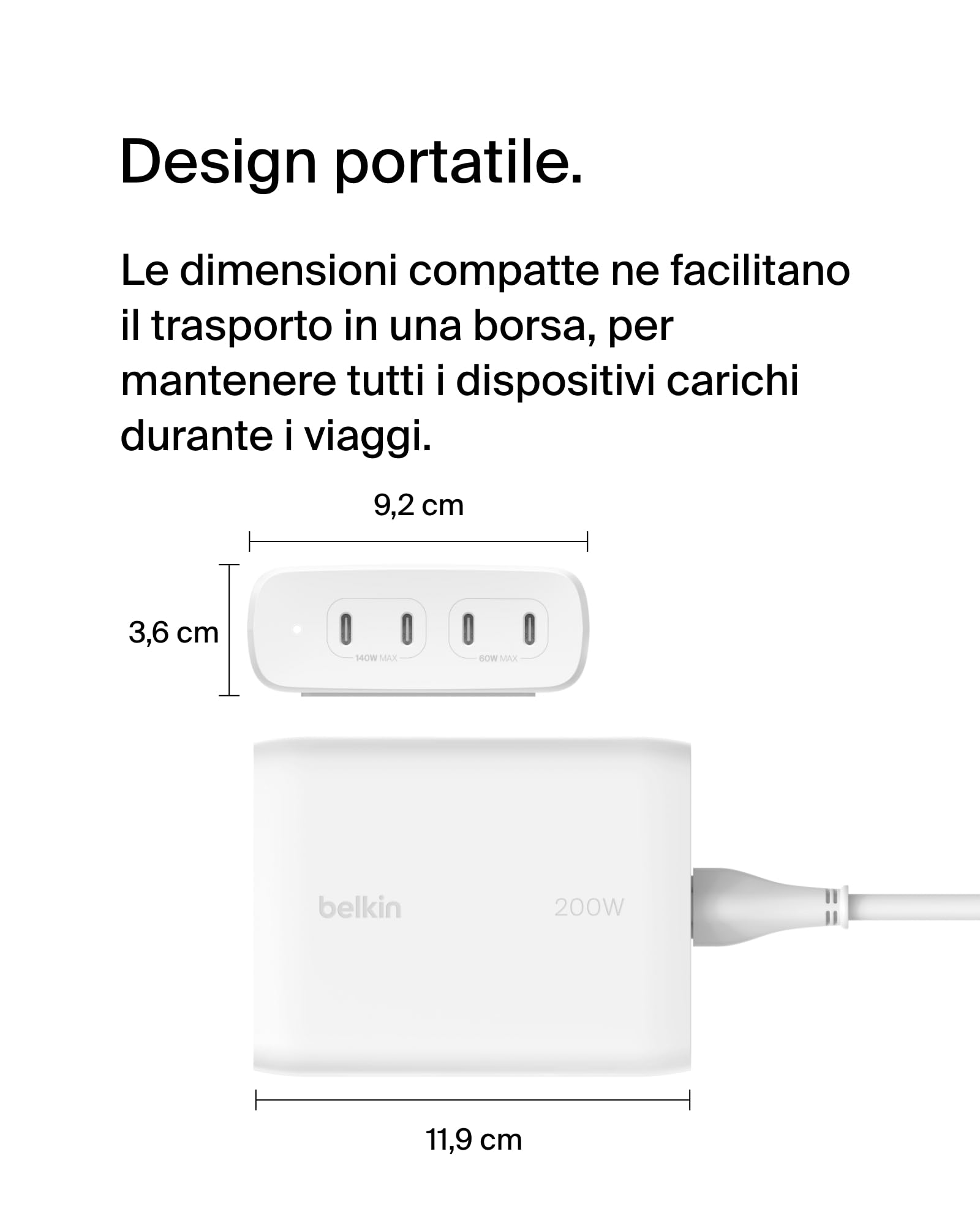 belkin-boostcharge-pro-caricabatteria-da-parete-gan-200-w-a-4-porte-usb-c-pd-3-1 image 7