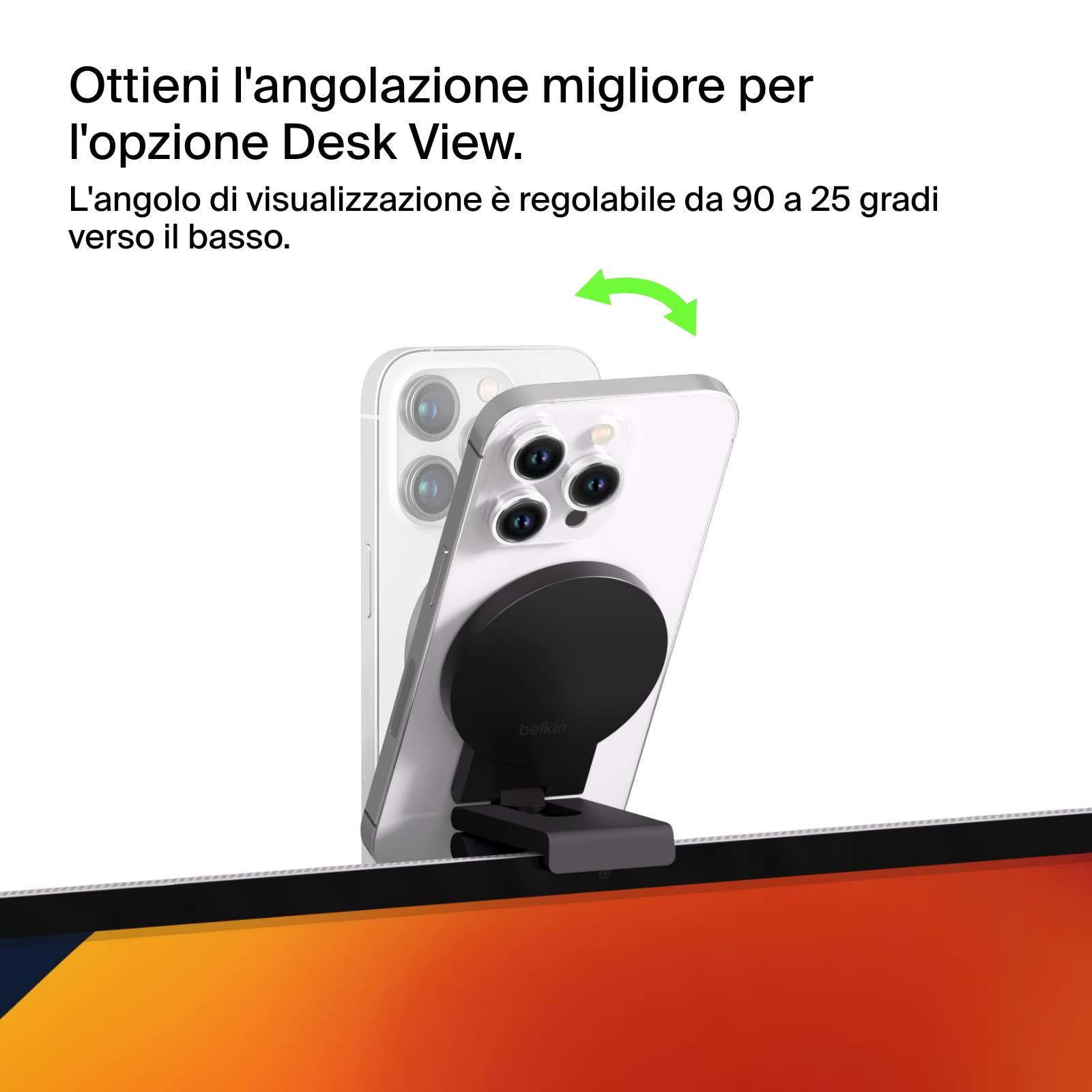 belkin-supporto-inclinabile-magnetico-per-iphone-con-magsafe-per-mac-e-studio-di image 5