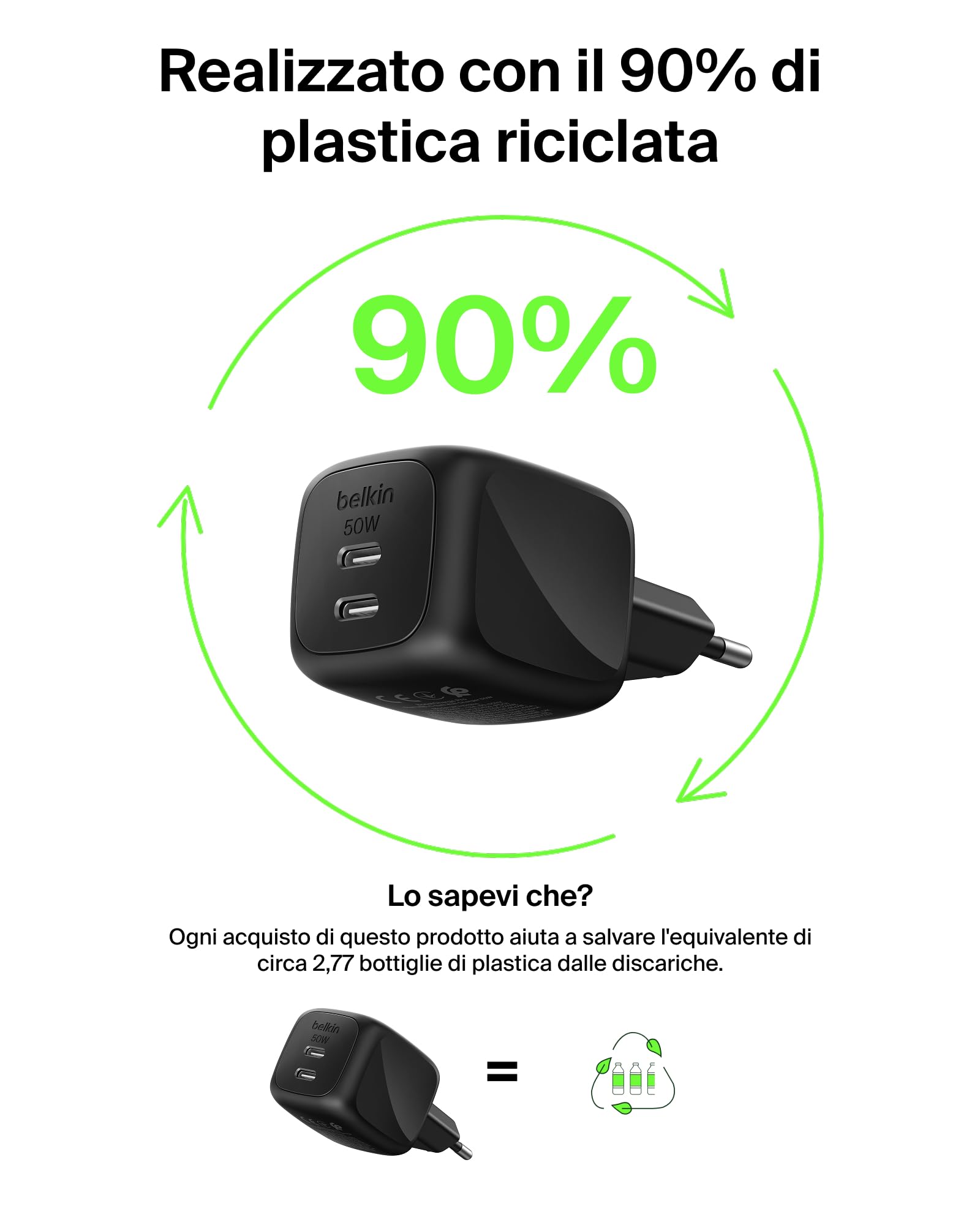 belkin-boostcharge-caricabatterie-usb-c-gan-dual-porta-50w-pd-3-1-pps-ricarica-r image 8