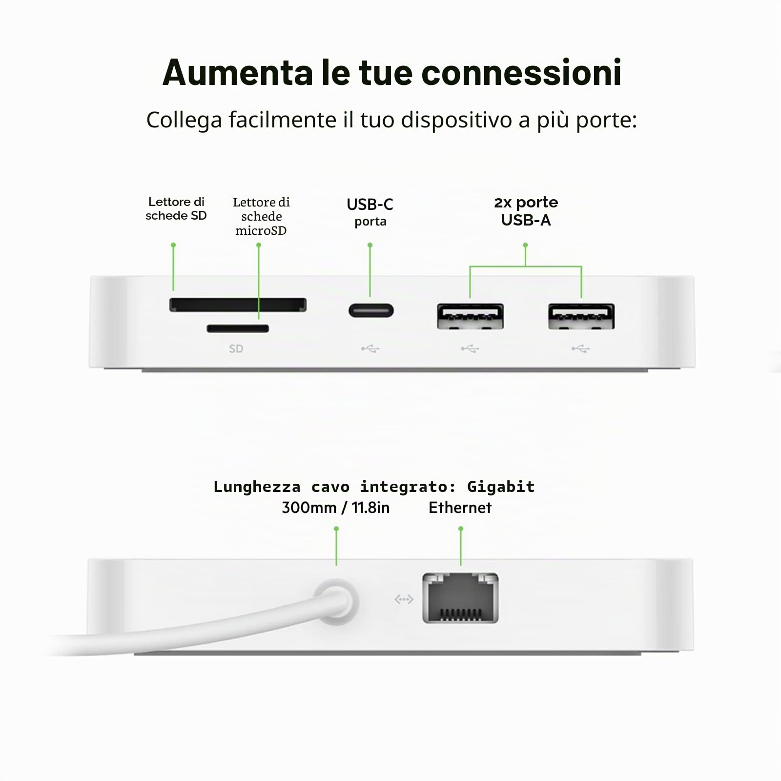 belkin-inc011btwh-hub-usb-c-6-in-1-per-imac-24-docking-con-ethernet-gigabit-sd-m image 2